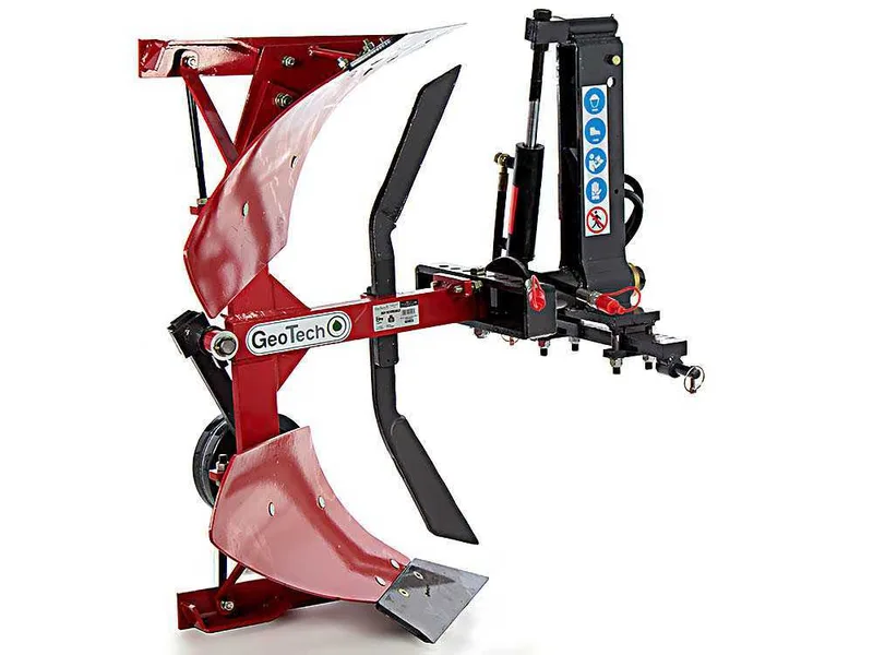 GeoTech DKH – Charrue réversible hydraulique à versoir – Pour tracteurs avec attelage à trois points