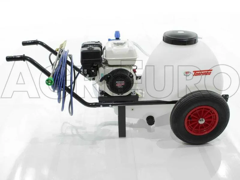 Groupe motopompe de pulvérisation Comet MC 25 - Honda GP 160 et chariot avec cuve 80 L