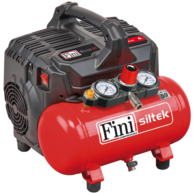 Fini Siltek S/6 - Compresseur électrique compact portatif - Moteur 1 CV - 8 bars