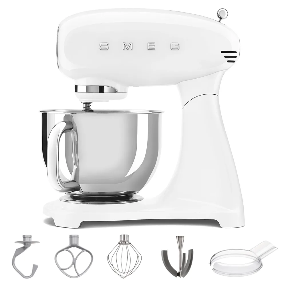 Smeg Full Color Blanc - Batteur mélangeur planétaire - Cuve en acier inoxydable de 4,8 litres