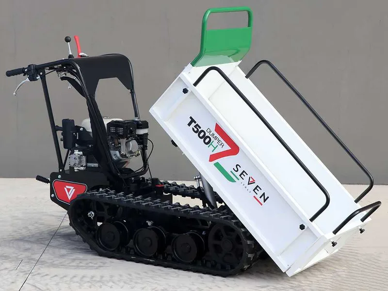 Brouette à chenilles Seven Italy T500H GX-E - benne extensible - charge 500 kg