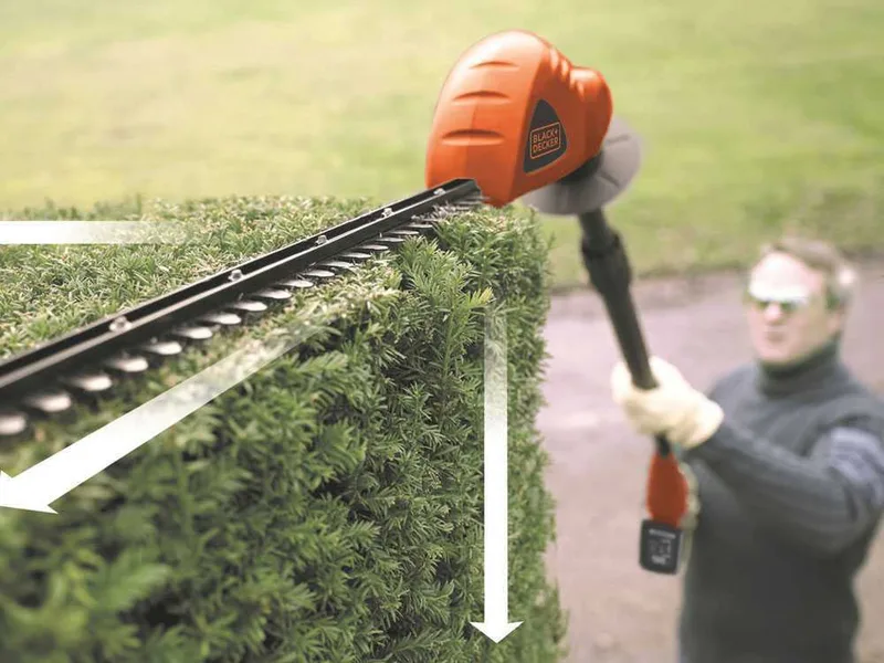 Black & Decker GTC1843L20-QW - Taille-haie à batterie sur perche de rallonge 18V/2Ah + une batterie 18V 2Ah