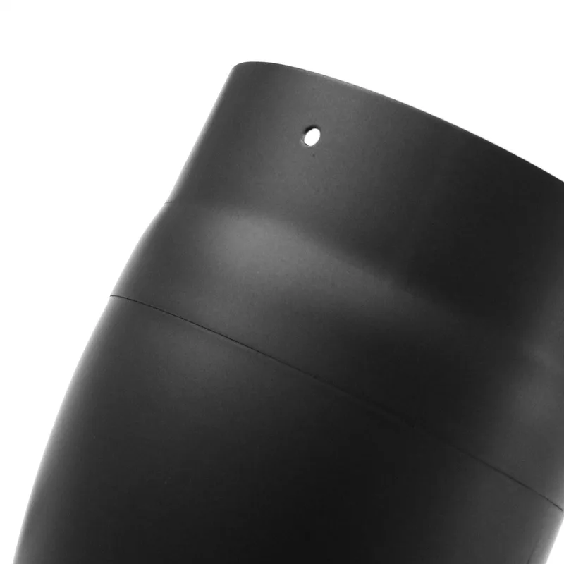 Raik Basic coude de tuyau de fumée 150mm noir 45° étiré avec porte pour tuyau de fumée / conduit de fumée