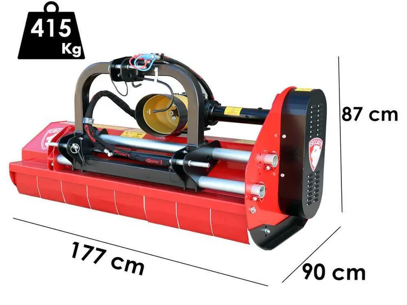 Ceccato Trincione 380 - T1600ID - Broyeur à tracteur - Série medium-lourde - Déport hydraulique