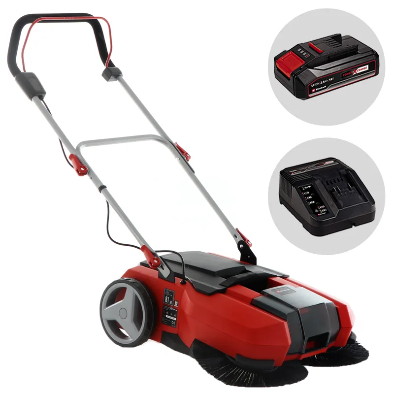 Einhell TE-SW 18/610 Li S - Balayeuse à batterie avec bac de ramassage 18 V - 2,5 Ah