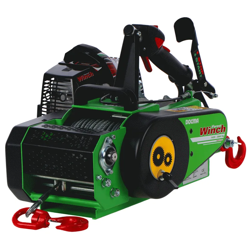 Docma VF150 Automatic - Treuil forestier moteur Solo HP50E-A - Câble Ø 6mm de 60m