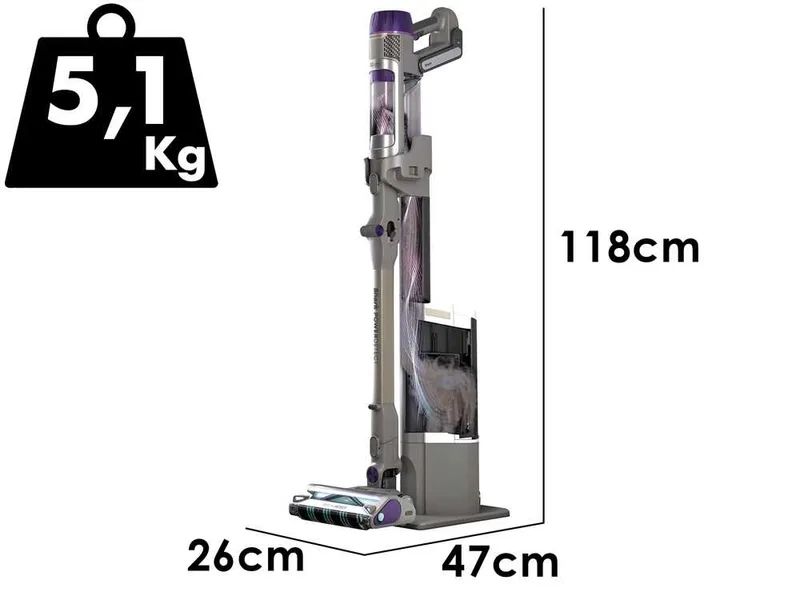Shark PowerDetect Clean & Empty IP3251EUT – Aspirateur - balai sans fil 2-en-1 – Batterie 21,6 V – Système d’auto-vidage