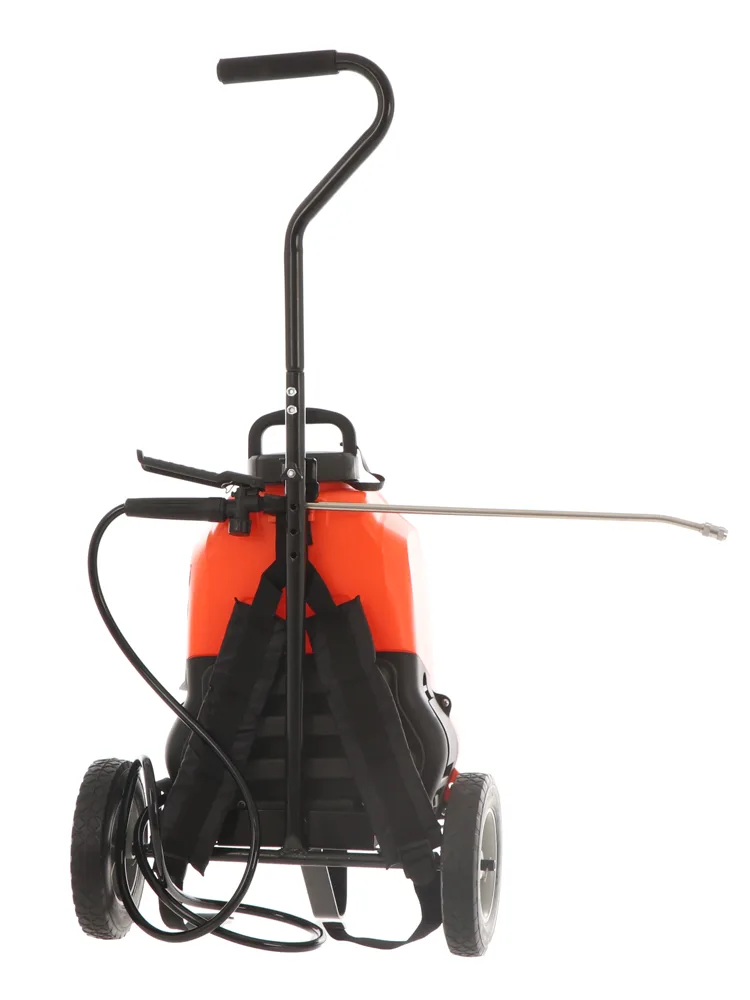 Pompe de pulvérisation électrique à batterie au lithium Stocker à dos/trolley avec réservoir 12L