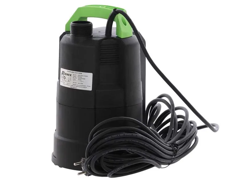 Ribimex PRPVC365A - Pompe électrique submersible pour eaux claires - 350 W - Raccords 25/32 mm