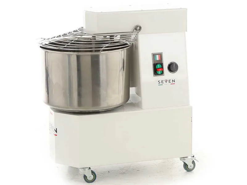 Pétrin à spirale professionnel Seven Italy GH 50 2V - 230 V - Avec roues et Minuterie - 2 vitesses