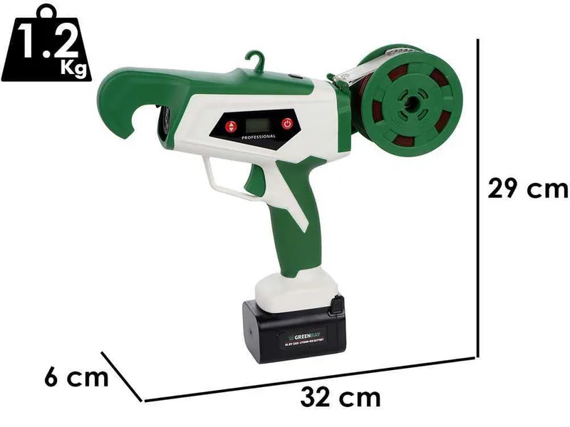 GreenBay TopTie 840 - Lieuse pour vignoble à batterie - 2 x 16.4V 2Ah