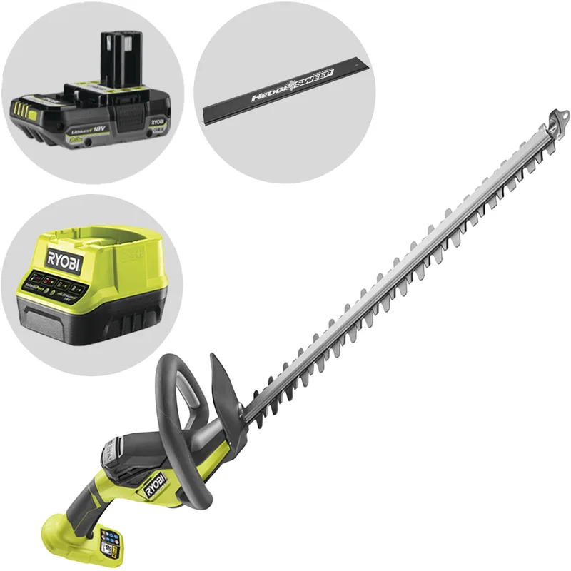 Ryobi RY18HT55A-120 - Taille-haie à batterie 18 V/2 Ah - Lame de 55 cm