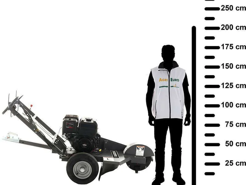 BlackStone SG 420 B&S ES PRO - Rogneuse de souches - Moteur B&S XR2100 420cm3 - Disque de coupe avec 8 marteaux en carbure de tungstène