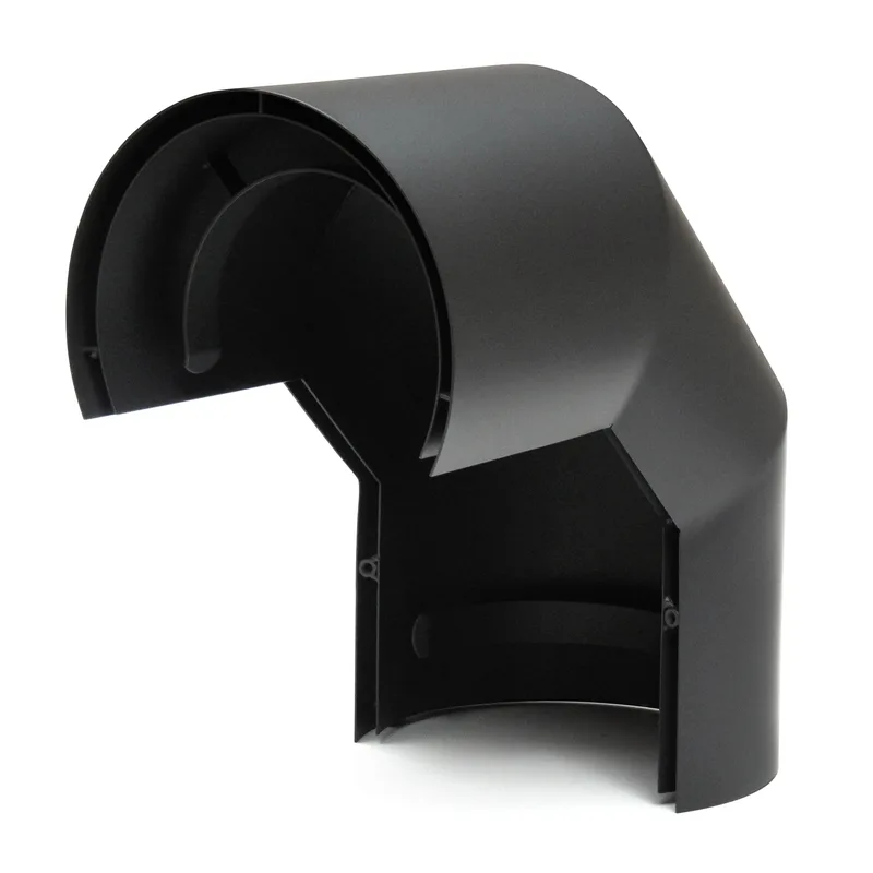 Raik Basic écran thermique 130mm noir double pour coude 3 pièces 90° pour tuyau de fumée / conduit de fumée