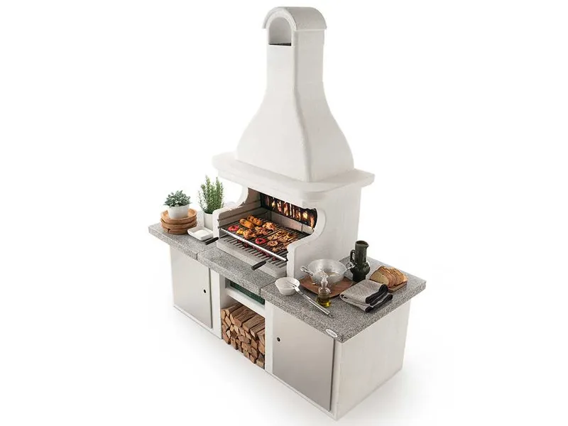 Palazzetti Glasgow 3 - Barbecue à bois et charbon en maçonnerie