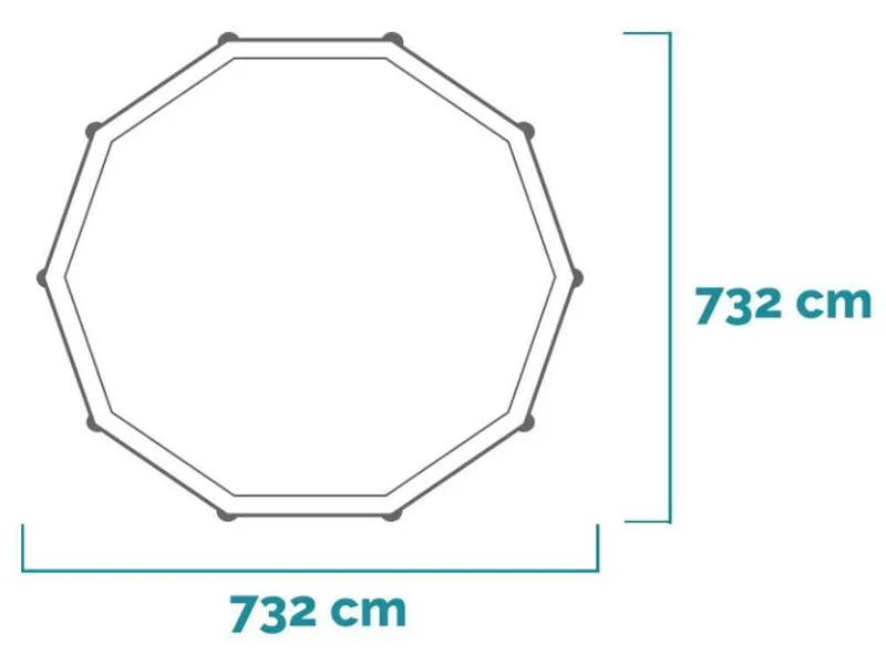 Intex Ultra XTR Frame 26340NP - Ø732x132 cm - Piscine Ronde