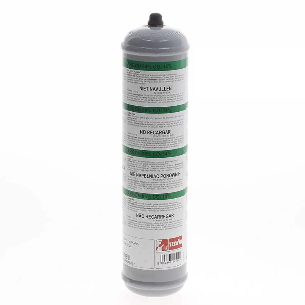 Bouteille 1 l ARGON et CO2 jetable Telwin