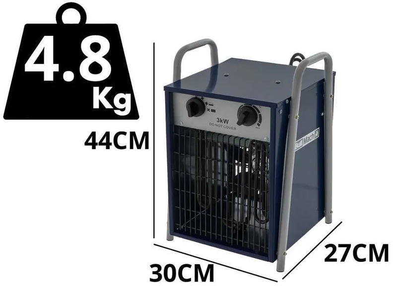 BullMach BM-EFH 3H - Générateur d'air chaud électrique monophasé - 3kW