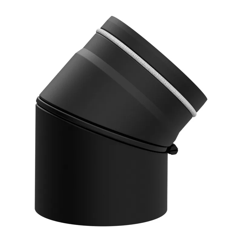 Raik coude LS diamètre 150/0-45° 2,00mm rétreint orientable 2-pièces noir