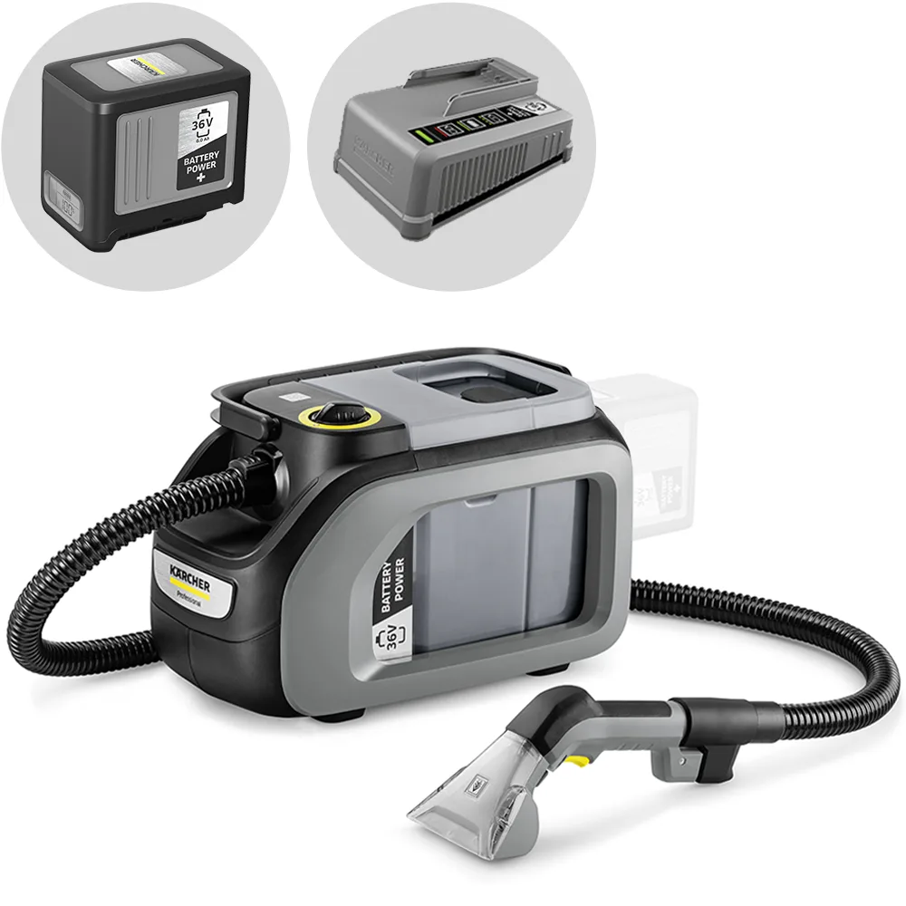 Karcher Pro Puzzi 2/1 Bp - Nettoyeur de tapis - Aspirateur portable - 36 V/6,0 Ah