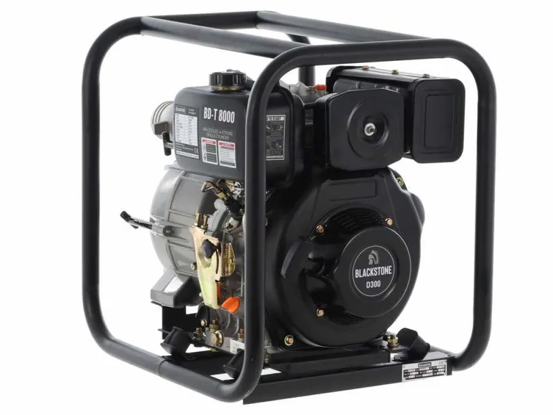 Pompe thermique diesel Blackstone BD-T 8000 pour eaux usées sales avec raccords 80 mm - Euro 5