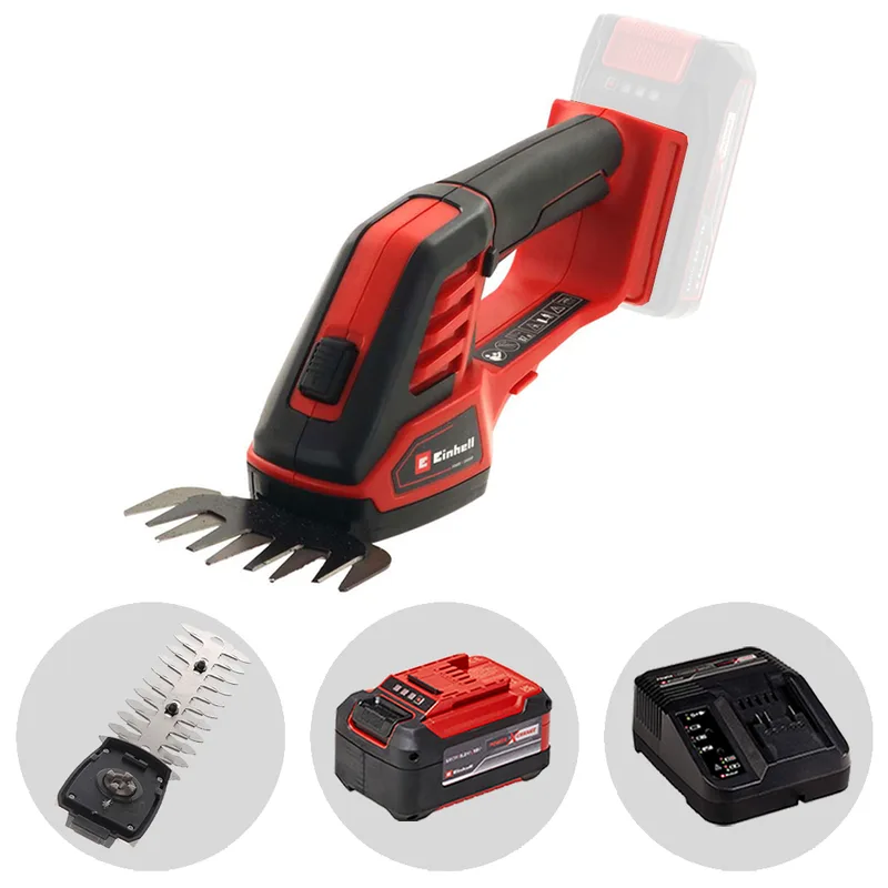 Einhell GE-CG 18/100 Li - Cisaille à gazon à batterie - Sculpte-haie - 18V 5.2Ah