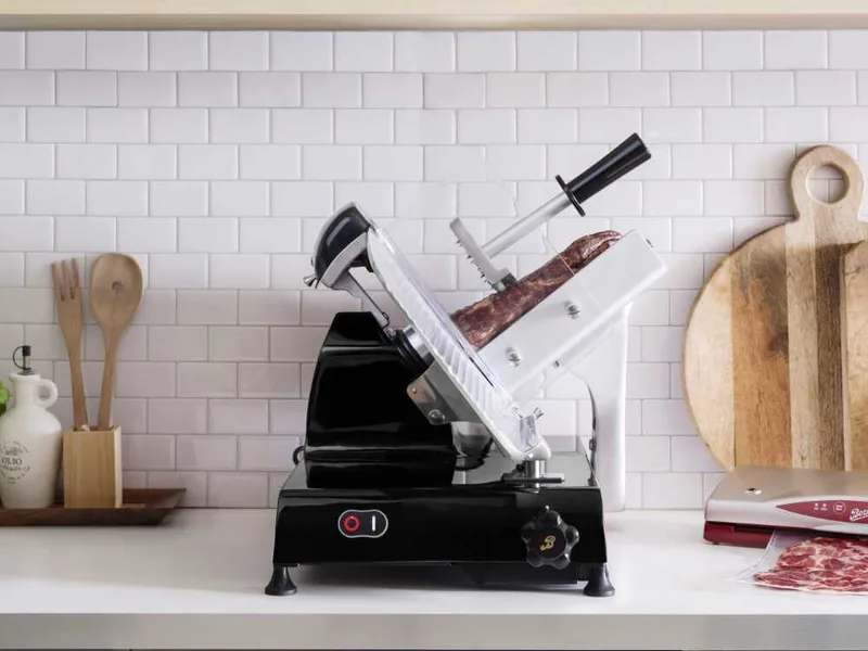 Berkel Red Line 300 Noire - Trancheuse avec lame en acier chromé de 300 mm