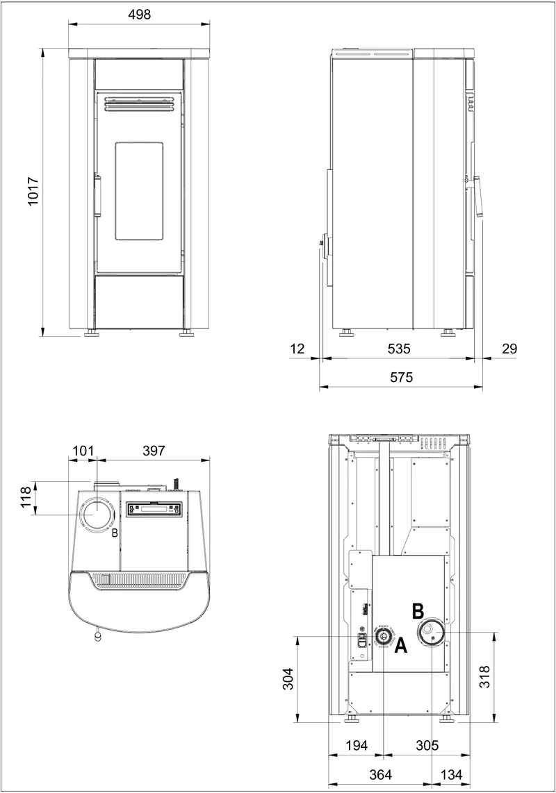 Extraflame KLAUDIA 5.0 EVO poêle à granulés