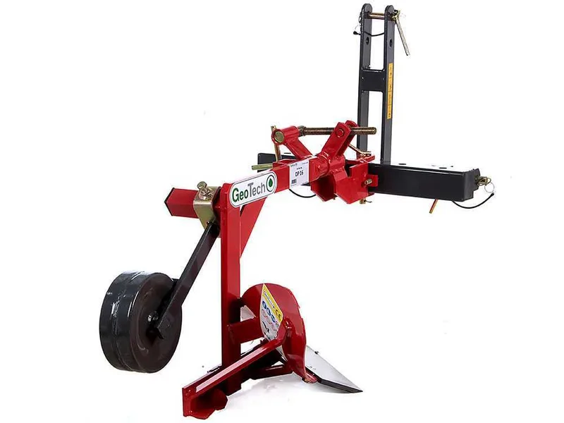 GeoTech DP16 - Charrue mono-soc à aile courte – Pour tracteurs avec attelage à trois points