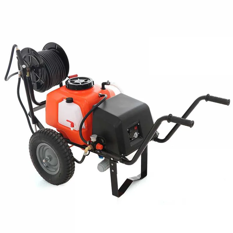 Pompe de pulvérisation à batterie Stocker 12V de 40 l - Pulvérisateur électrique sur chariot