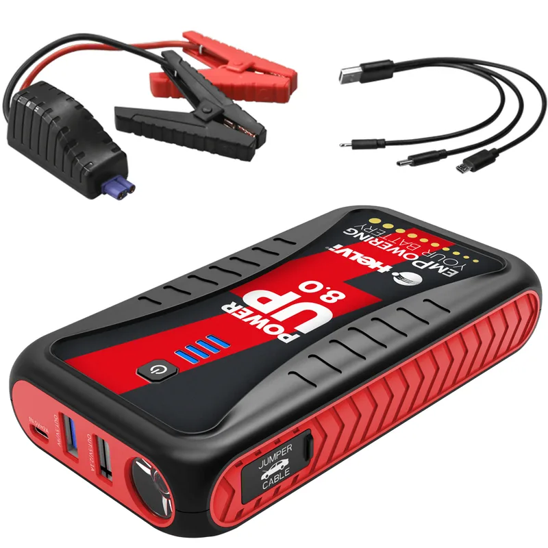 Helvi Power Up 8.0 - Démarreur portable multifonction - batterie externe - 12V