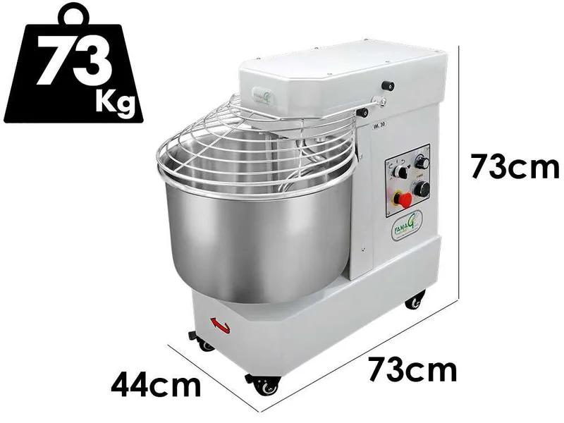 Famag IM 30/230 10 vitesses HH - Pétrin à spirale 30 kg à haute hydratation