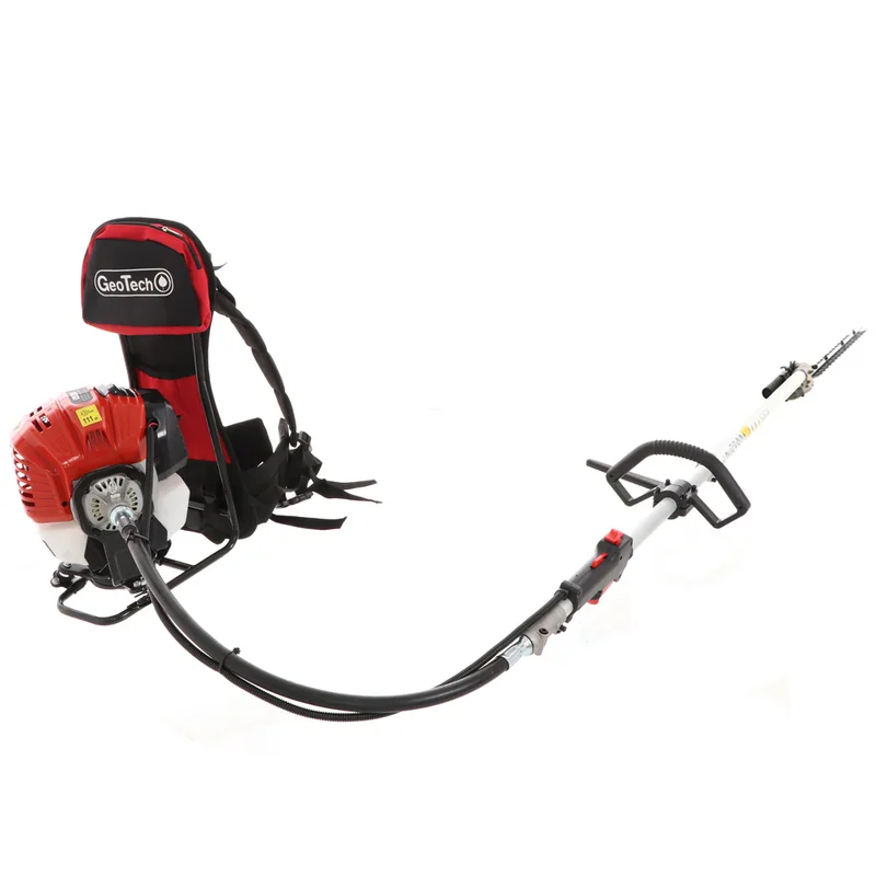 GeoTech GT-2 52 BP - Taille-haie thermique sur perche de rallonge avec dossière - 52 cm³