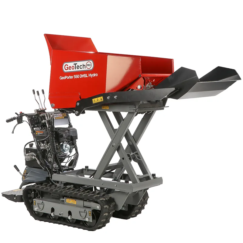 GeoTech Pro GeoPorter 550 DHSL Hydro - Brouette motorisée avec benne élévatrice à pantographe