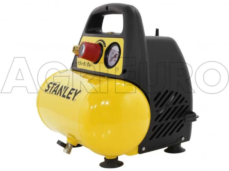 Stanley DN 200/8/6 - Compresseur d'air électrique portatif monophasé, oil-less - Moteur 1.5 CV - 6 L