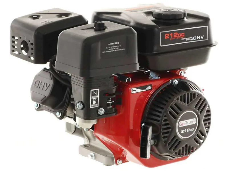 Moteur à essence monocylindrique 4 temps à arbre horizontal GeoTech Pro 212 cm3