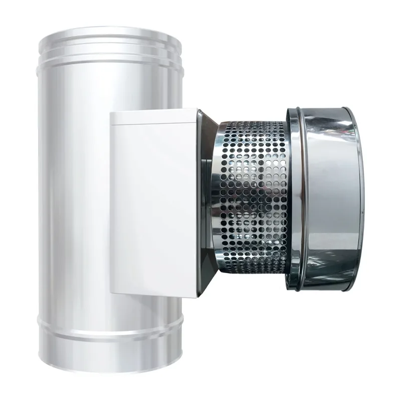 Schiedel ICS régulateur de tirage Ø130 mm pour raccord de trappe de visite angulaire double paroi brillant