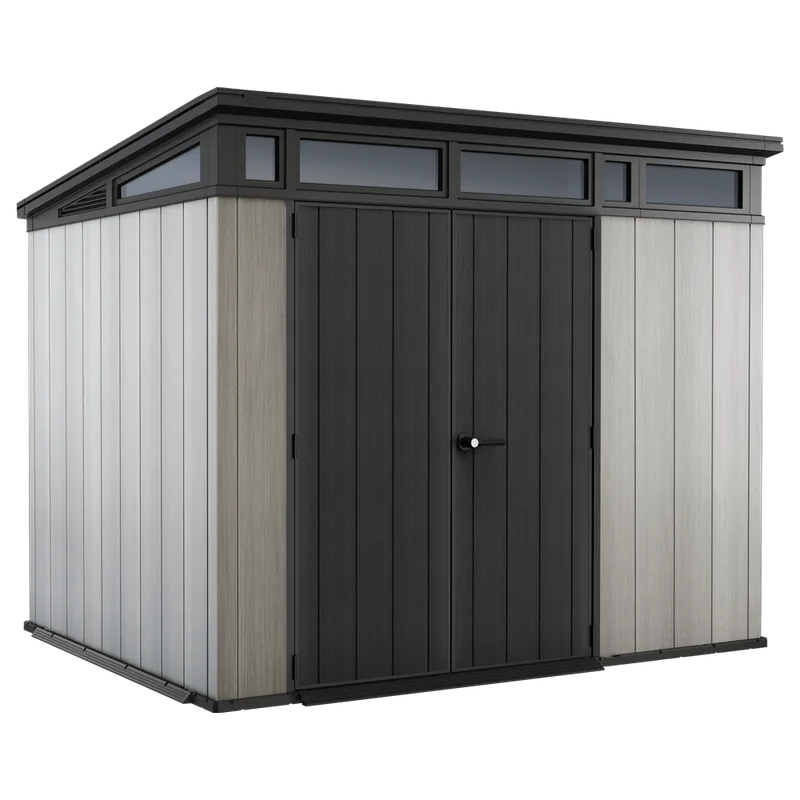 Keter Artisan gris - Abri de jardin - Avec porte double battant - 277x218x226 cm