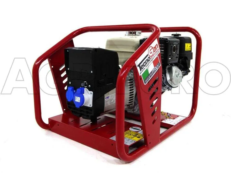 TecnoGen H5000 AVR - Groupe électrogène 3.6 KW monophasé - Honda GX 270 - Alternateur italien