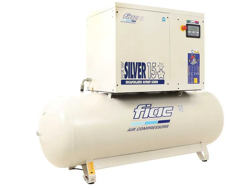 Fiac New Silver 15/500 - Compresseur rotatif triphasé à vis silencieux - Moteur 15 HP