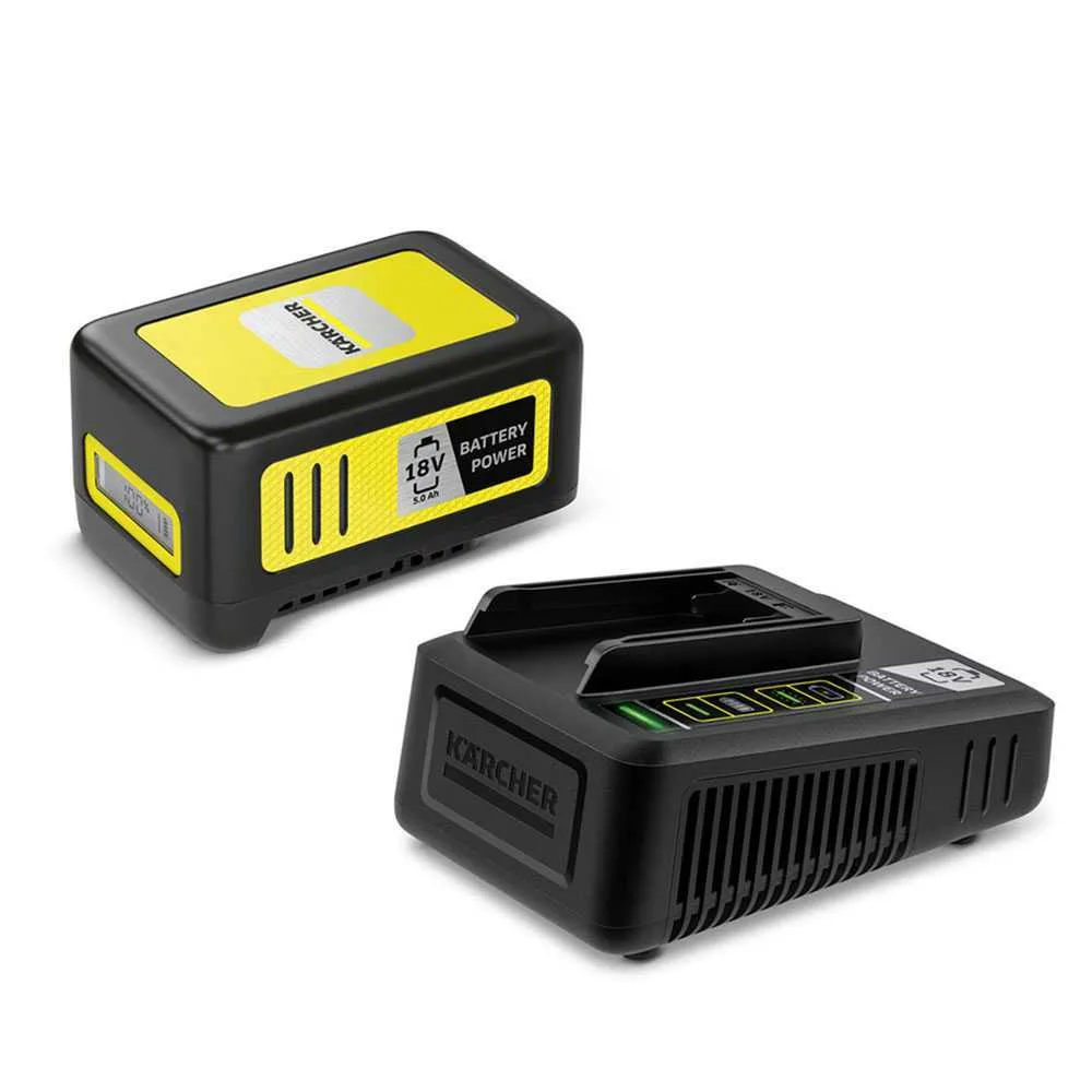 Starter Kit Chargeur de batterie et batterie Karcher de 18 V de 5 Ah