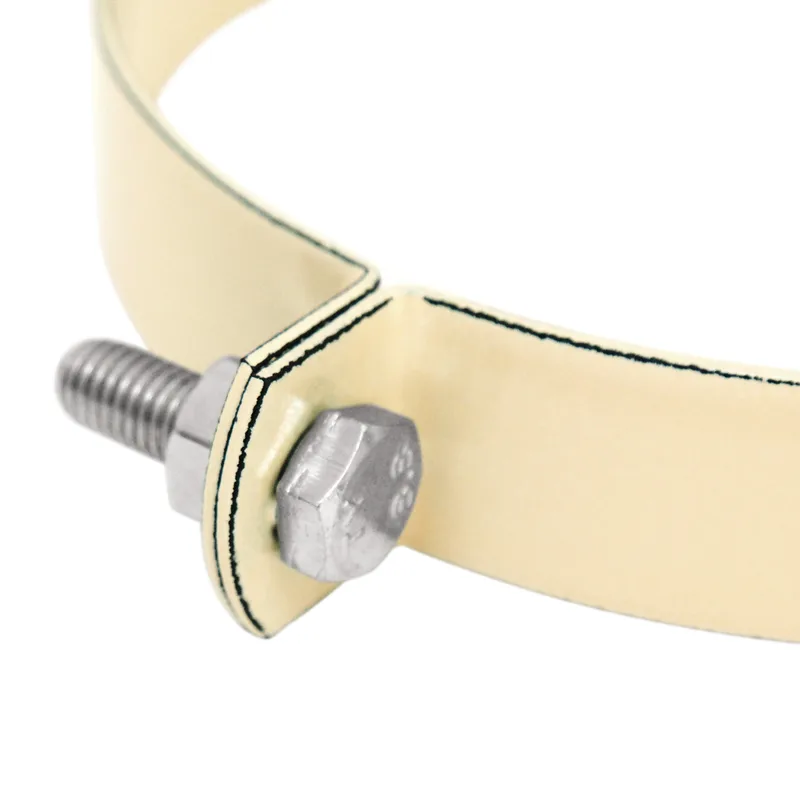 Raik conduit de fumée / tuyau de poêle émaillé 130 mm - collier de serrage ivoire