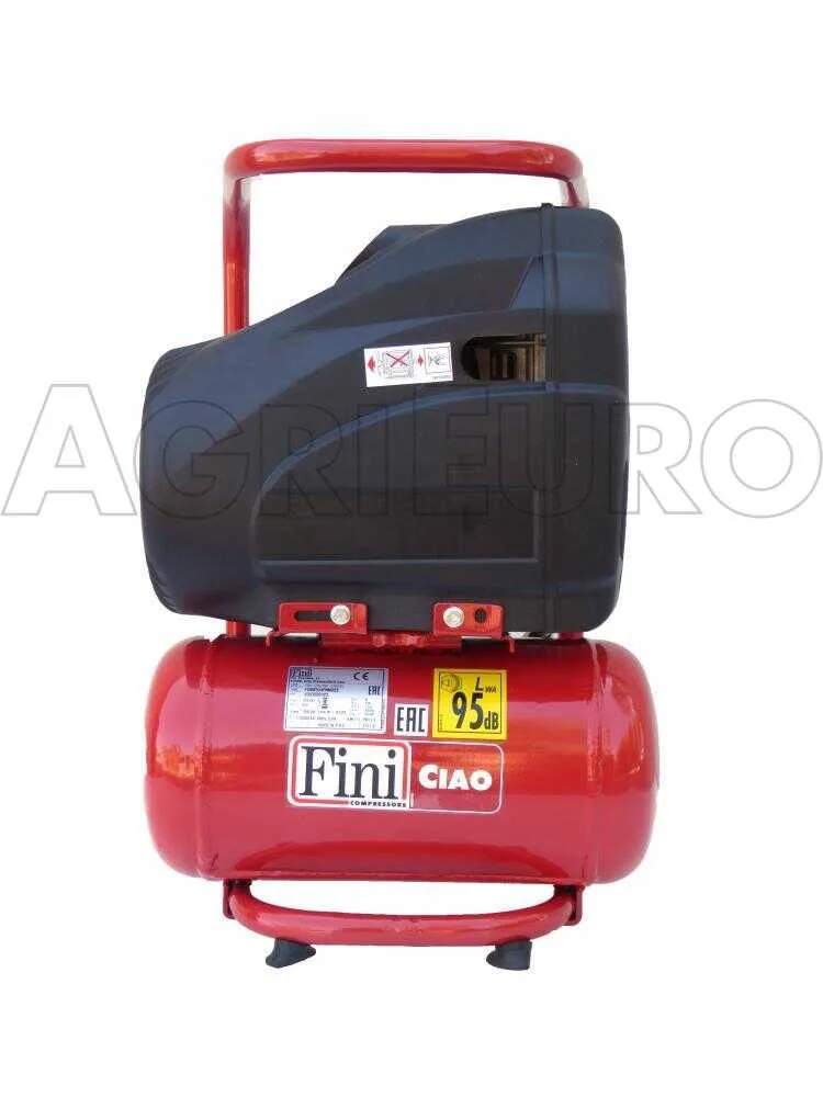 Fini Ciao 6 -Compresseur d'air électrique portatif monophasé, oil-less - Moteur 1.5 CV - 6 L