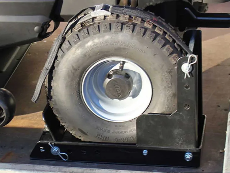 Bloque roue réglable - diamètre roue jusqu'à 460 mm - pour toutes les tondeuses autoportées