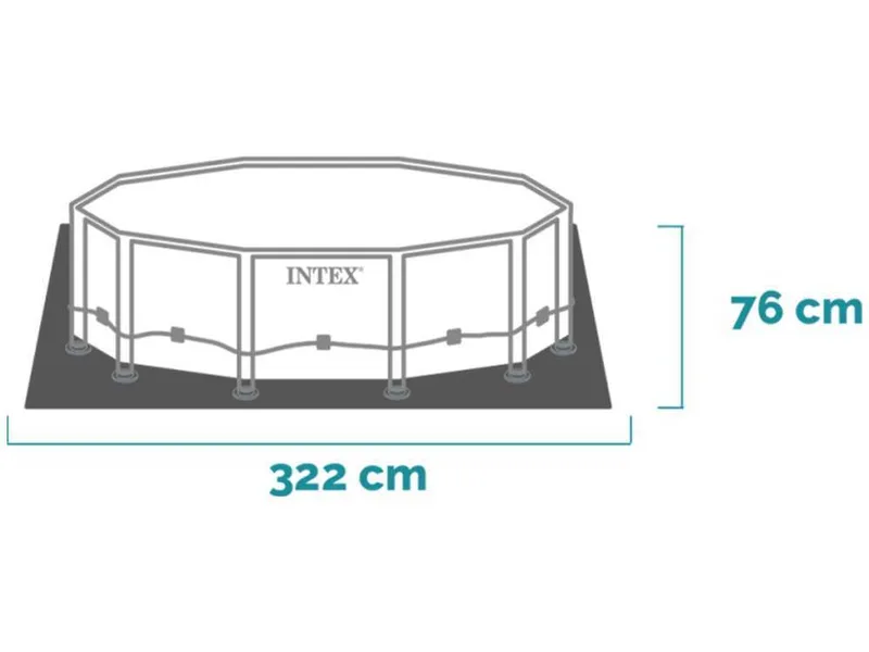 Intex Prisma Frame 26702NP - Ø305x76 cm - Piscine Ronde + Épurateur à cartouche