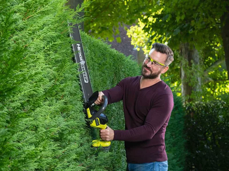 Ryobi RY18HT55A-140 - Taille-haie à batterie 18 V/4 Ah - Lame de 55 cm