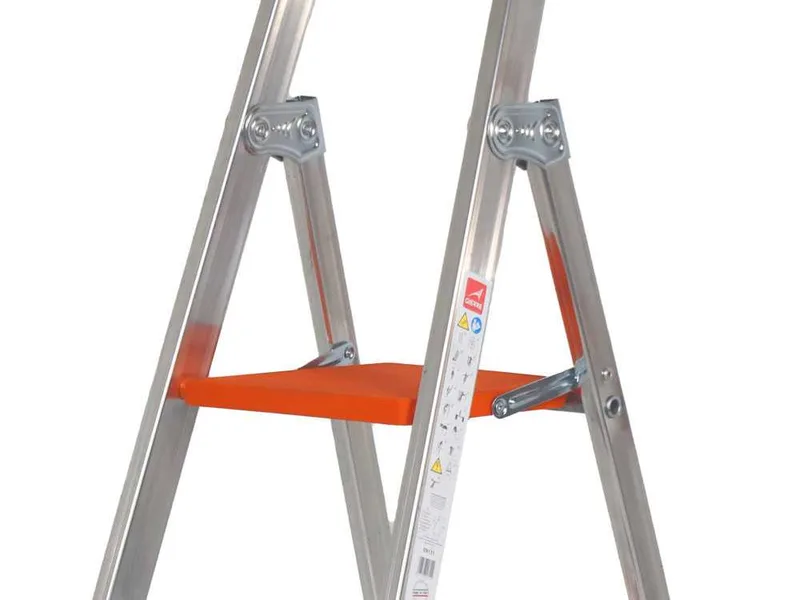 Gierre Stabila AL710DS - 4 marches, 1.47 m - Échelle en aluminium avec tréteau