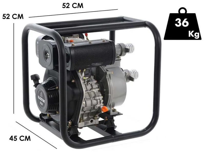 BlackStone BD 5000 - Motopompe diesel auto-amorçante - Raccords 50 mm