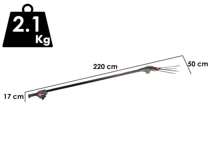 Lisam Imola GP - Peigne vibreur électrique dorsal à batterie - Perche fixe de 220 cm