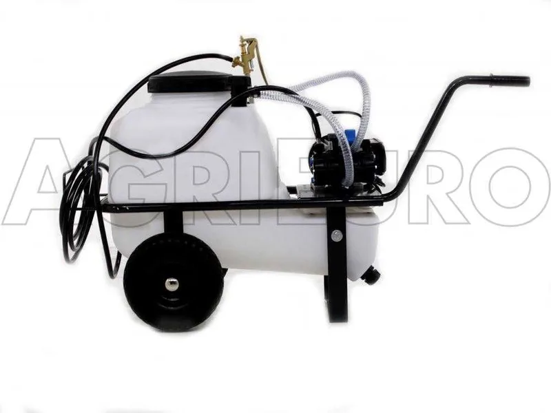 Groupe motopompe de pulvérisation Comet MC 18 - moteur électrique monophasé sur chariot cuve 50 L
